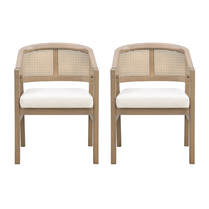 Christopher Knight Home - Cane Upholstered Dining Chair (Set of 2)