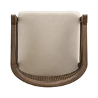 Chaise de salle à manger capitonnée en cannage (paire)