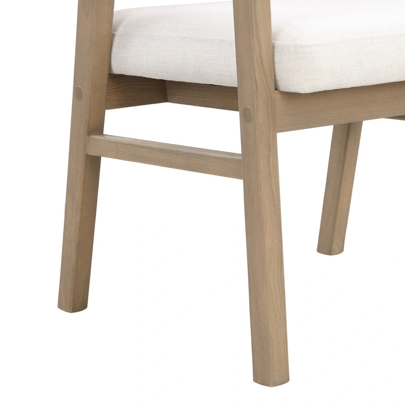 Chaise de salle à manger capitonnée en cannage (paire)