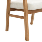 Chaise de salle à manger capitonnée en cannage (paire)