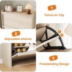 Meuble à chaussures avec 3/2/4 tiroirs basculants, rangement à chaussures moderne pour entrée, meuble de rangement à chaussures en bois