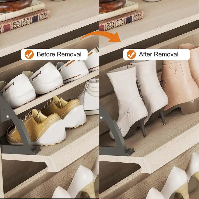 Meuble à chaussures avec 3/2/4 tiroirs basculants, rangement à chaussures moderne pour entrée, meuble de rangement à chaussures en bois