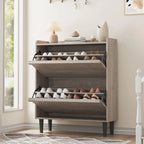 Meuble à chaussures avec 3/2/4 tiroirs basculants, rangement à chaussures moderne pour entrée, meuble de rangement à chaussures en bois