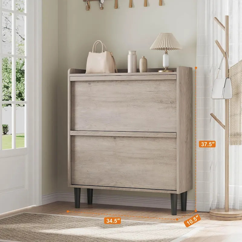 Meuble à chaussures avec 3/2/4 tiroirs basculants, rangement à chaussures moderne pour entrée, meuble de rangement à chaussures en bois