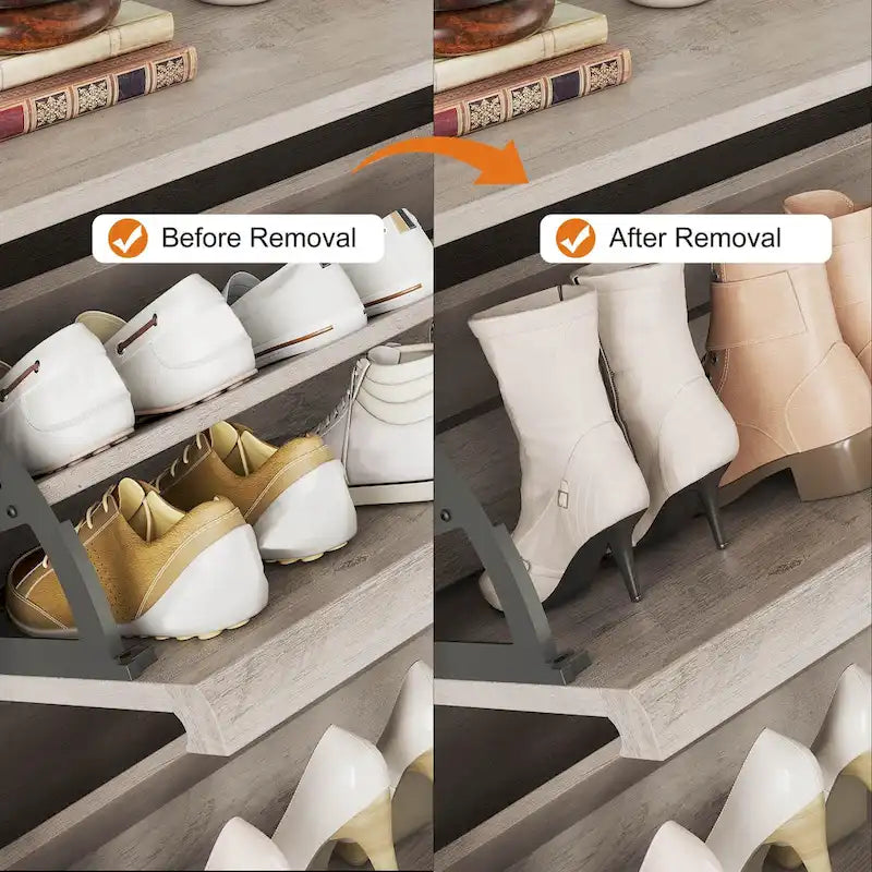 Meuble à chaussures avec 3/2/4 tiroirs basculants, rangement à chaussures moderne pour entrée, meuble de rangement à chaussures en bois