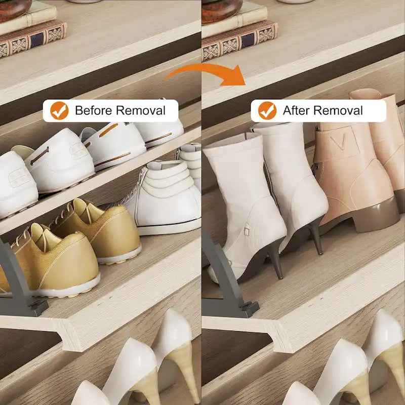 Meuble à chaussures avec 3/2/4 tiroirs basculants, rangement à chaussures moderne pour entrée, meuble de rangement à chaussures en bois