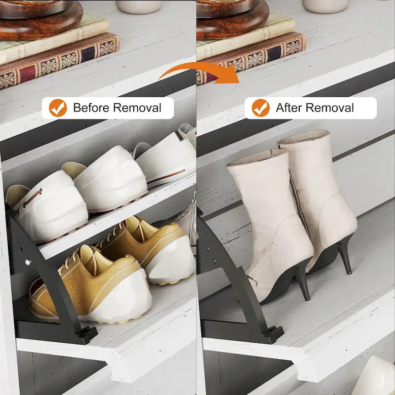 Meuble à chaussures avec 3/2/4 tiroirs basculants, rangement à chaussures moderne pour entrée, meuble de rangement à chaussures en bois