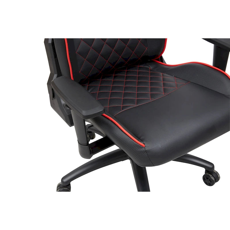 Fauteuil inclinable de jeu en similicuir noir