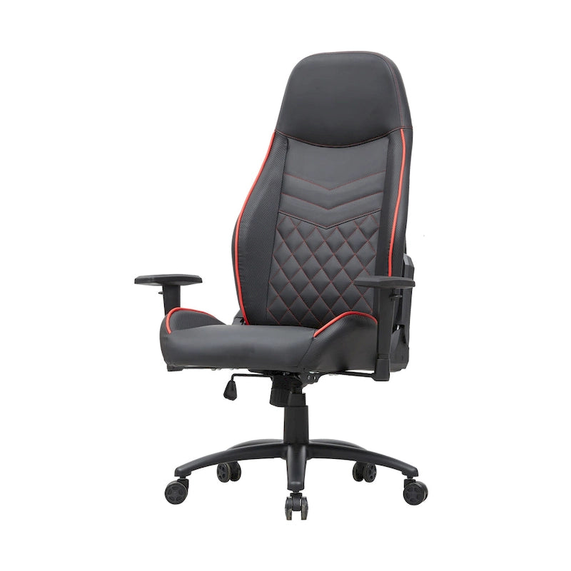 Fauteuil inclinable de jeu en similicuir noir