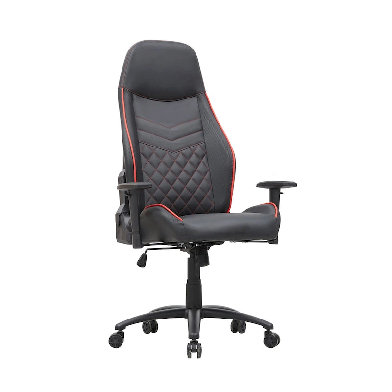 Fauteuil inclinable de jeu en similicuir noir