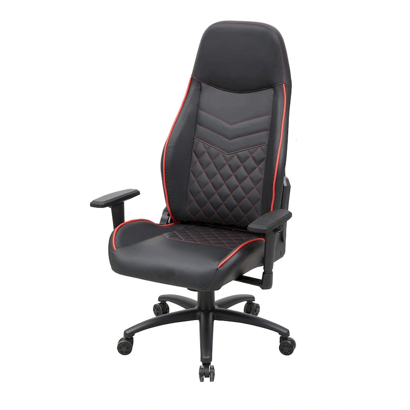 Fauteuil inclinable de jeu en similicuir noir