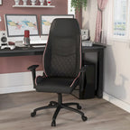 Fauteuil inclinable de jeu en similicuir noir