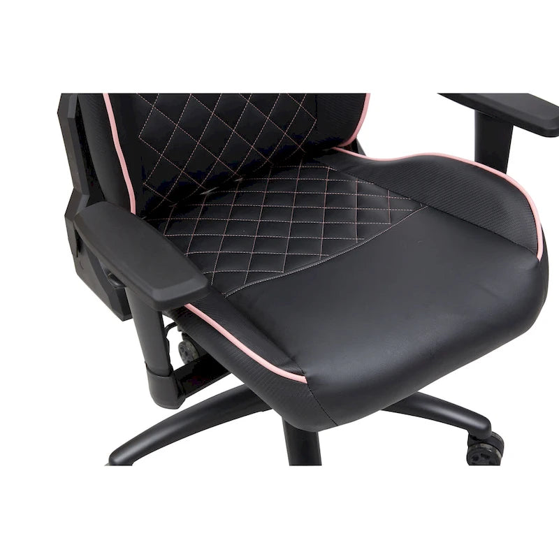 Fauteuil inclinable de jeu en similicuir noir