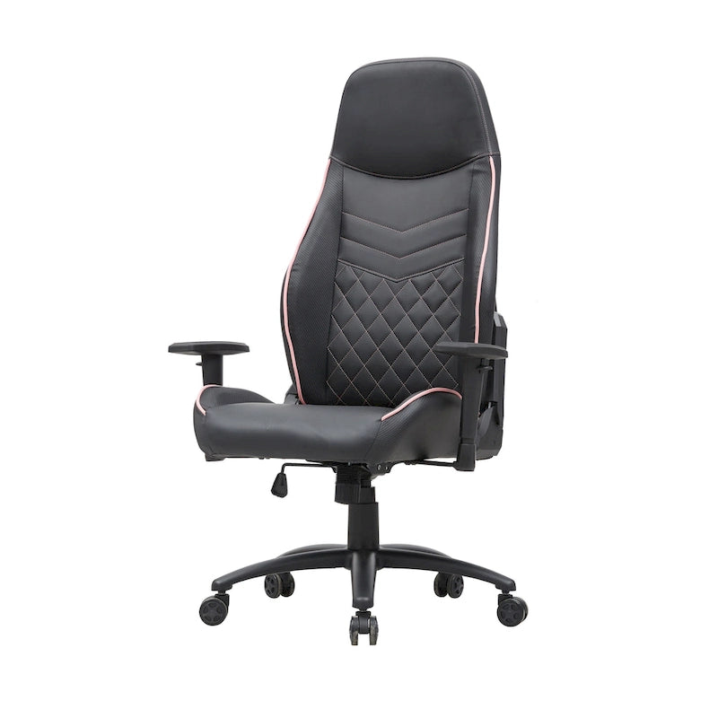 Fauteuil inclinable de jeu en similicuir noir