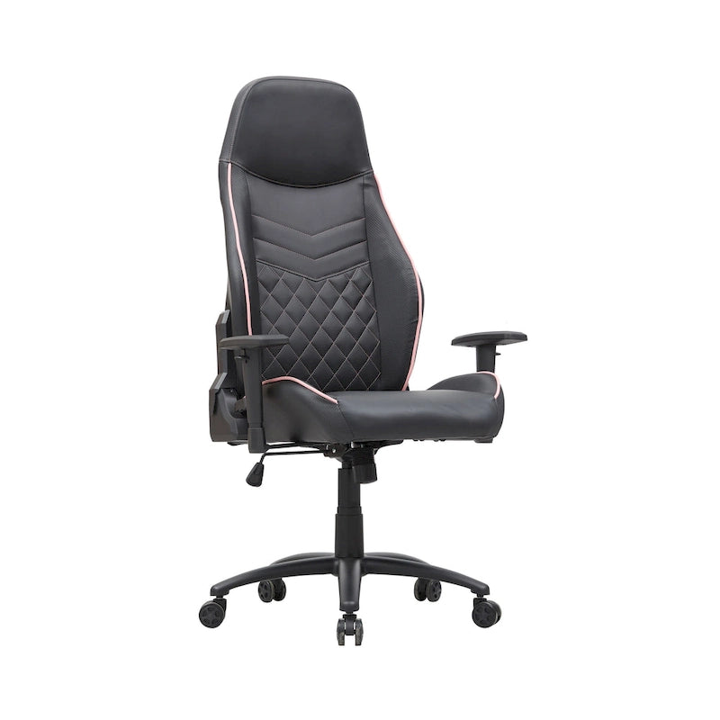 Fauteuil inclinable de jeu en similicuir noir