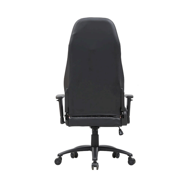 Fauteuil inclinable de jeu en similicuir noir