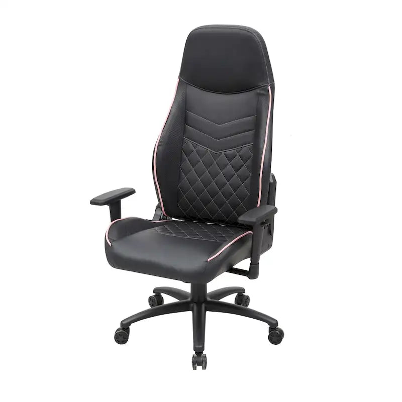 Fauteuil inclinable de jeu en similicuir noir