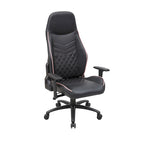 Fauteuil inclinable de jeu en similicuir noir