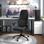 Fauteuil inclinable de jeu en similicuir noir