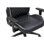Fauteuil inclinable de jeu en similicuir noir