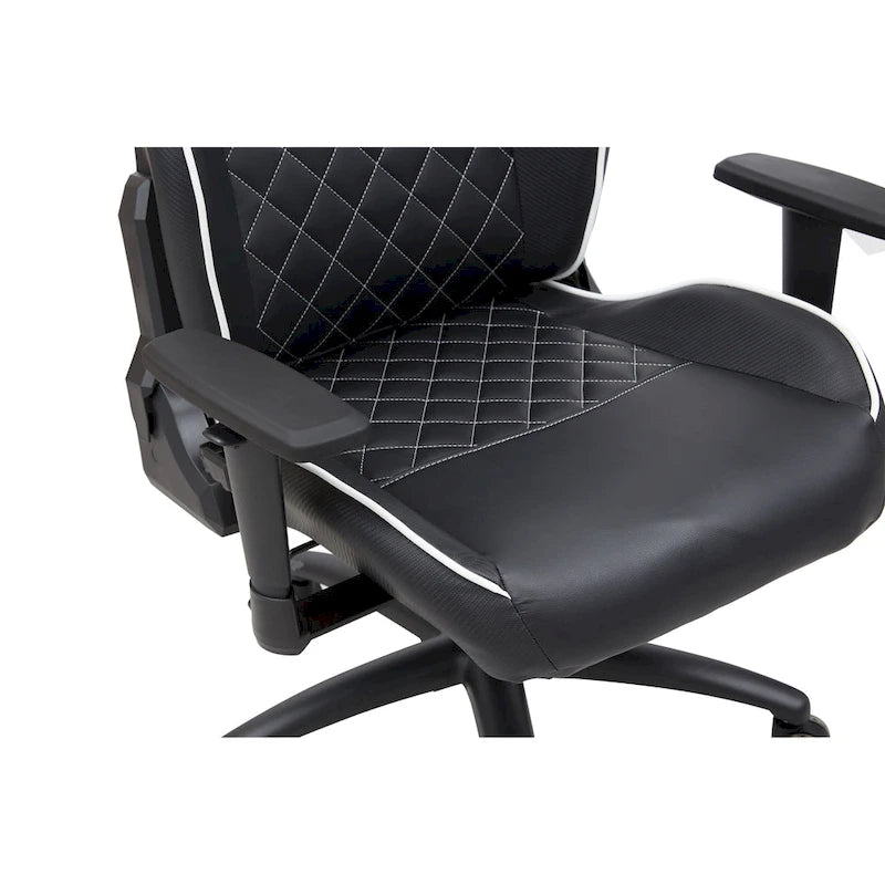 Fauteuil inclinable de jeu en similicuir noir
