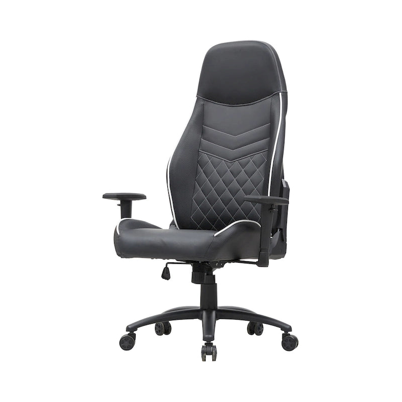 Fauteuil inclinable de jeu en similicuir noir