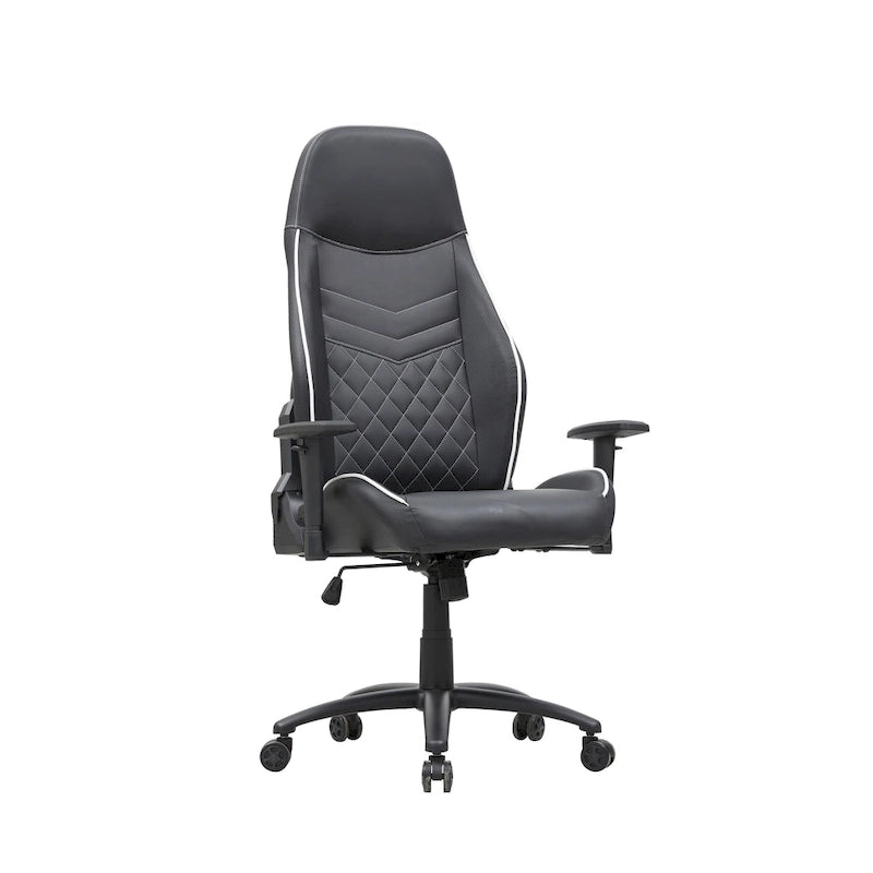 Fauteuil inclinable de jeu en similicuir noir