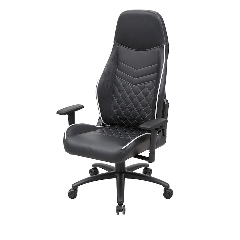 Fauteuil inclinable de jeu en similicuir noir