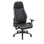 Fauteuil inclinable de jeu en similicuir noir