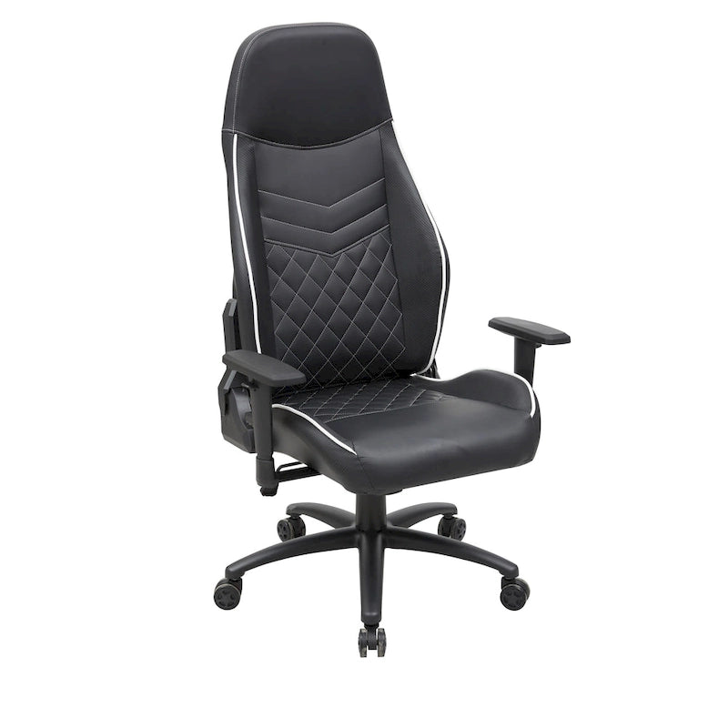 Fauteuil inclinable de jeu en similicuir noir