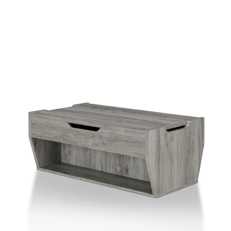 Table basse relevable en bois massif de 104 cm de style rustique