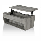 Table basse relevable en bois massif de 104 cm de style rustique