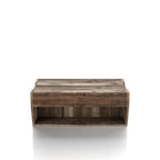 Table basse relevable en bois massif de 104 cm de style rustique