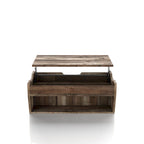Table basse relevable en bois massif de 104 cm de style rustique