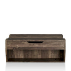 Table basse relevable en bois massif de 104 cm de style rustique