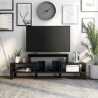 Furniture of America Rami Modern 3-Shelf Espresso Finish TV Stand, Sleek Media Console for Living Room Entertainment
