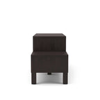 Meuble TV moderne à 3 étagères finition espresso, console média élégante pour le salon
