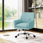Chaise de bureau de style Mid-Century Modern en tissu (avec piètement chromé)