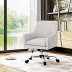 Chaise de bureau de style Mid-Century Modern en tissu (avec piètement chromé)
