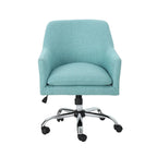 Chaise de bureau de style Mid-Century Modern en tissu (avec piètement chromé)