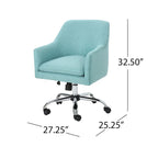 Chaise de bureau de style Mid-Century Modern en tissu (avec piètement chromé)