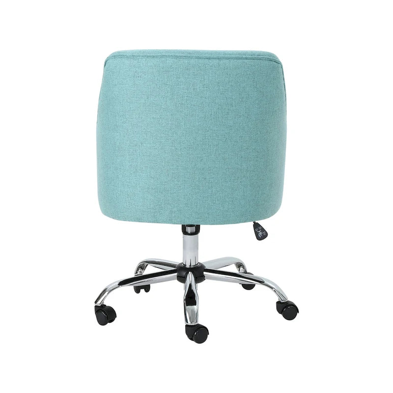 Chaise de bureau de style Mid-Century Modern en tissu (avec piètement chromé)