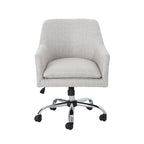 Chaise de bureau de style Mid-Century Modern en tissu (avec piètement chromé)