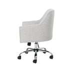 Chaise de bureau de style Mid-Century Modern en tissu (avec piètement chromé)