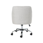 Chaise de bureau de style Mid-Century Modern en tissu (avec piètement chromé)