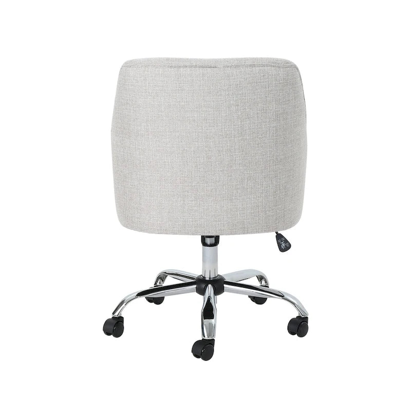 Chaise de bureau de style Mid-Century Modern en tissu (avec piètement chromé)