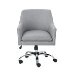 Chaise de bureau de style Mid-Century Modern en tissu (avec piètement chromé)