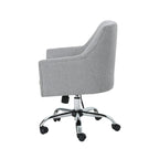Chaise de bureau de style Mid-Century Modern en tissu (avec piètement chromé)