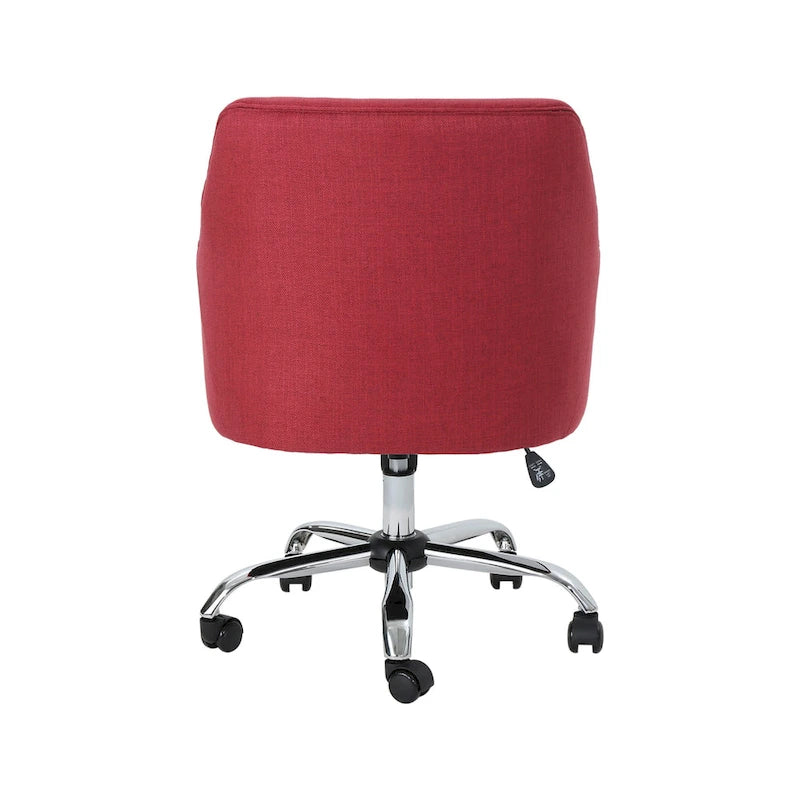 Chaise de bureau de style Mid-Century Modern en tissu (avec piètement chromé)