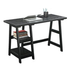 Bureau tréteau avec étagères